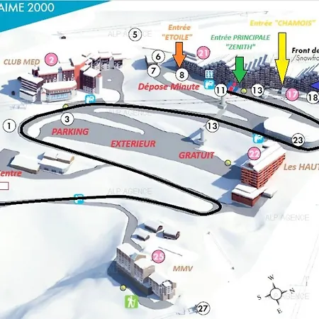 Aime 2000 - 3 Pieces 6 Pers - Plagne Aime 2000 - D124a2 Mae-1924 Lägenhet