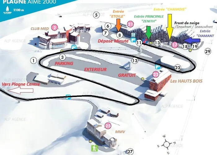 Aime 2000 - 3 Pieces 6 Pers - Plagne Aime 2000 - D124a2 Mae-1924 Lägenhet